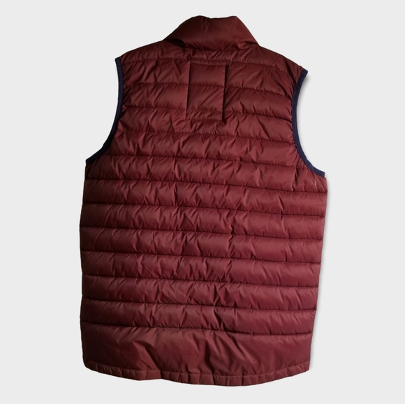 Gap Kids Puffer Vest, Burgundy/Navy, Medium - Picture 2 of 8